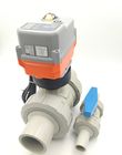 Electric PVC Actuated Plastic Ball Valves Potentiometer Feedback
