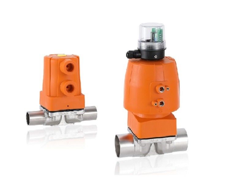 Silver Stainless Steel Sanitary Diaphragm Valve Clamp Connection